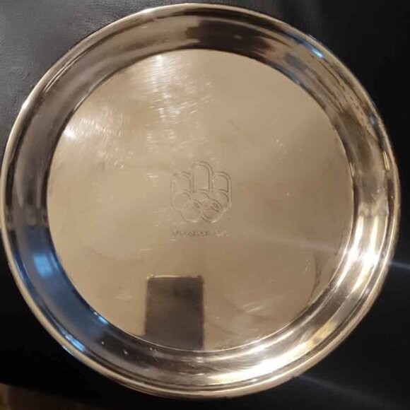 1976 Montreal Olympics Silver Plate Brass Tray Sold in Birks Rare - Picture 1 of 6